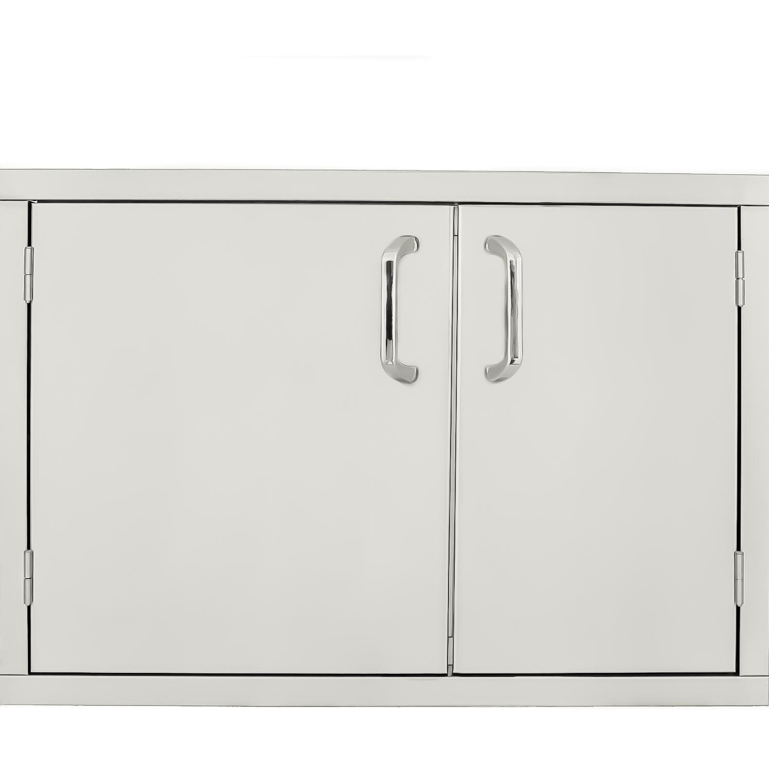 BBQGuys Signature Series 42 X 31-Inch Stainless Steel Enclosed Water Resistant Cabinet Storage - DISCONTINUED