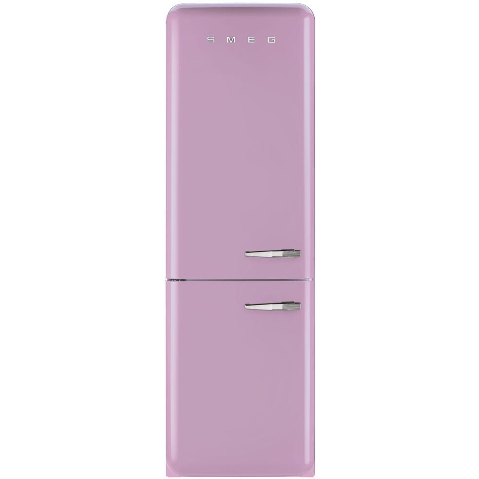 Smeg 50s Retro Style 11.7 Cubic-Foot Refrigerator With Automatic Bottom Freezer - Pink - Left Hinge - FAB32UPKLN thumbnail