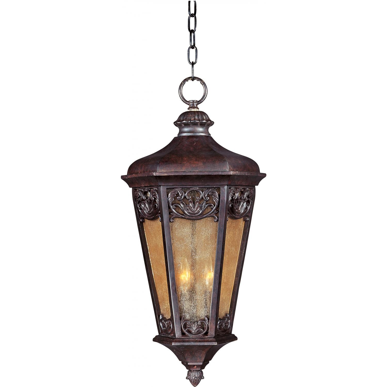 Maxim Lexington VX Three Light 26-Inch Outdoor Hanging Lantern - Colonial Umber - 40177NSCU