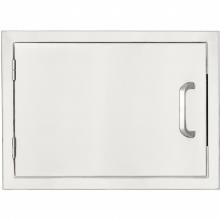 BBQGuys Signature Series 20-Inch Stainless Steel Left-Hinged Single Access Door - Horizontal