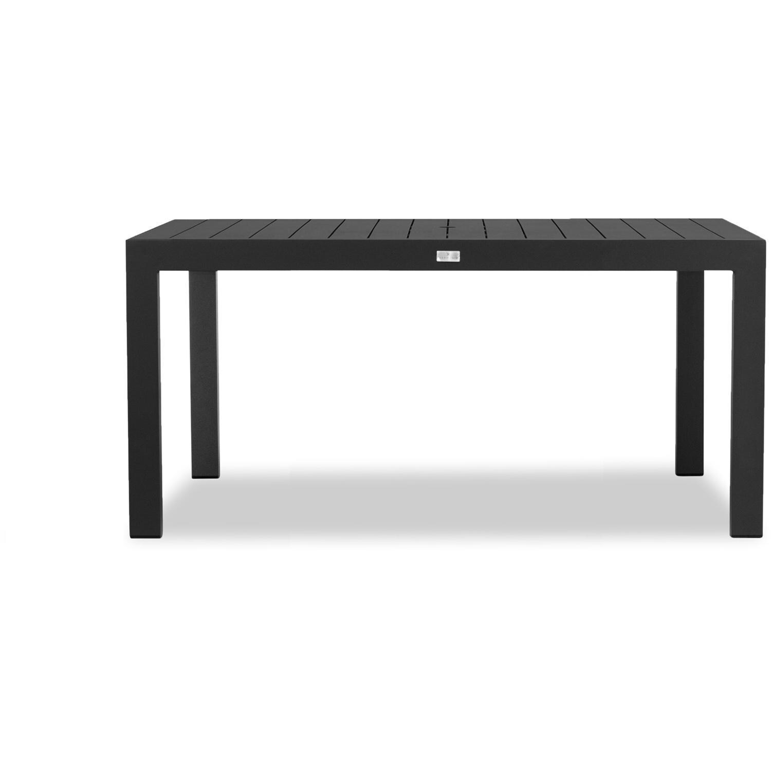 Spring Bay 6 Seat Rectangular Dining Set in Black - Table - White Background thumbnail