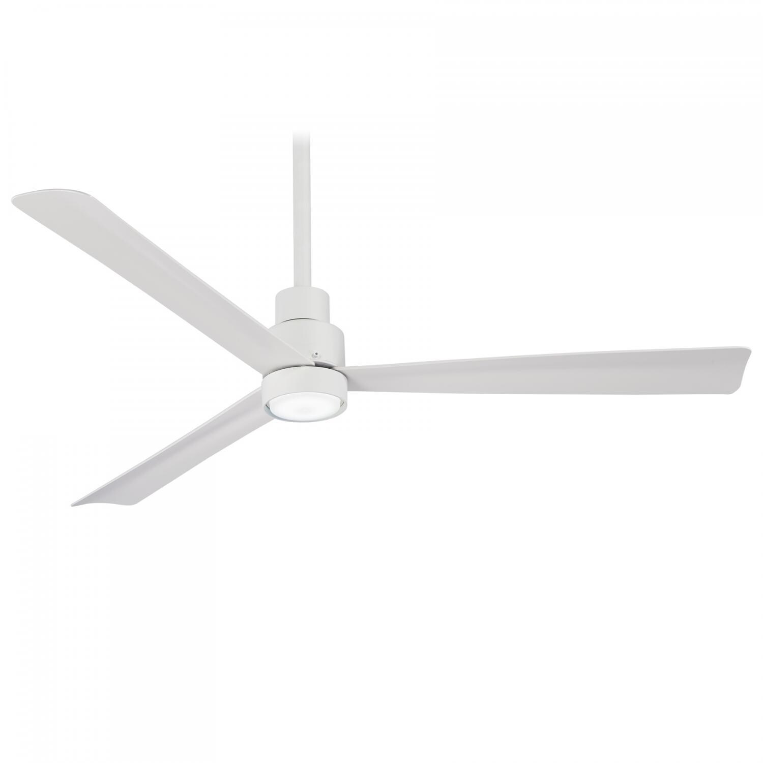 Minka-Aire F787-WHF Simple 52-Inch 3-Blade Ceiling Fan in Flat White Finish w/ Flat White Blades - Short Downrod thumbnail