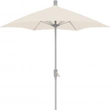 FiberBuilt 7.5 Ft. Aluminum Market Patio Umbrella W/ Crank Lift - Silver Pole / Natural Olefin