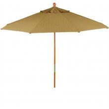 Oxford Garden 9 Ft. Octagonal Hardwood Patio Market Umbrella W/ Pulley - Sunbrella Dupione Walnut image