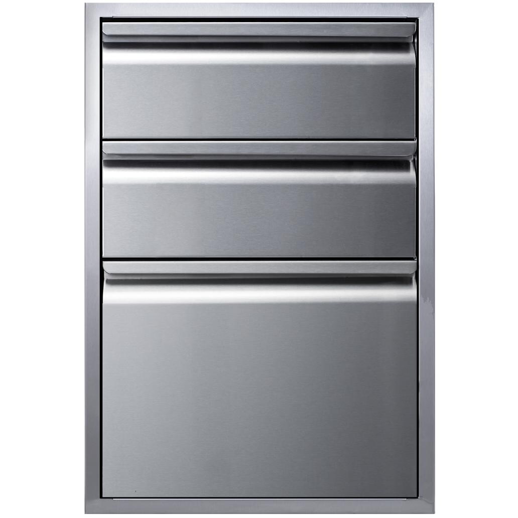 Memphis Grills 21-Inch Triple Access Drawer With Soft Close - Front View thumbnail