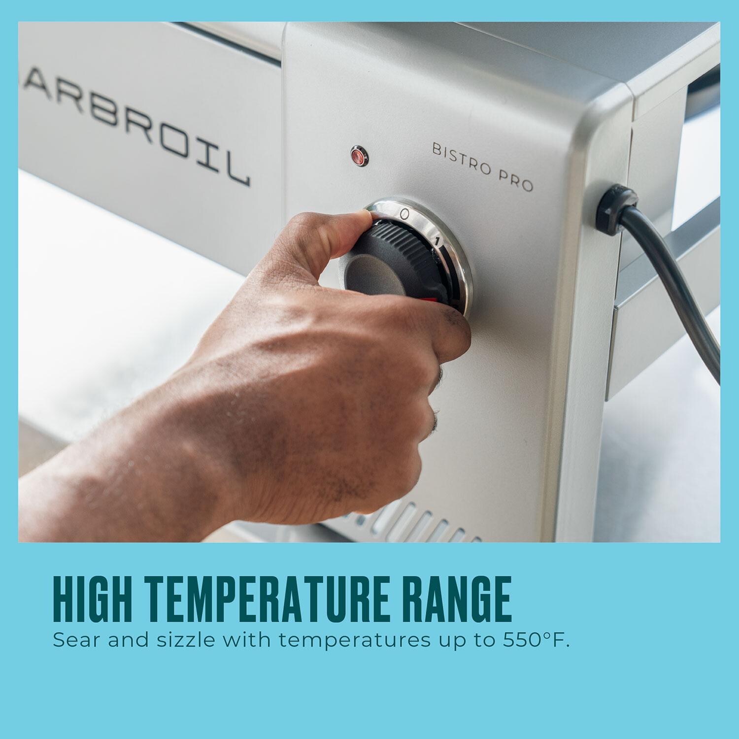 Charbroil 25302149 Bistro Pro 180 Electric Grill - Tabletop Black - Temperature Range - Detail thumbnail