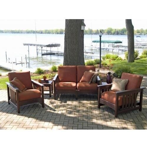 PolyWood Recycled Plastic Wood Patio Lounge Set 5 Piece BBQGuys