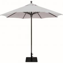 Galtech 9 Ft. Commercial Octagonal Aluminum Patio Market Umbrella W/ Push Lift - Antique Bronze Frame W/ Sunbrella Canvas Canvas Canopy image