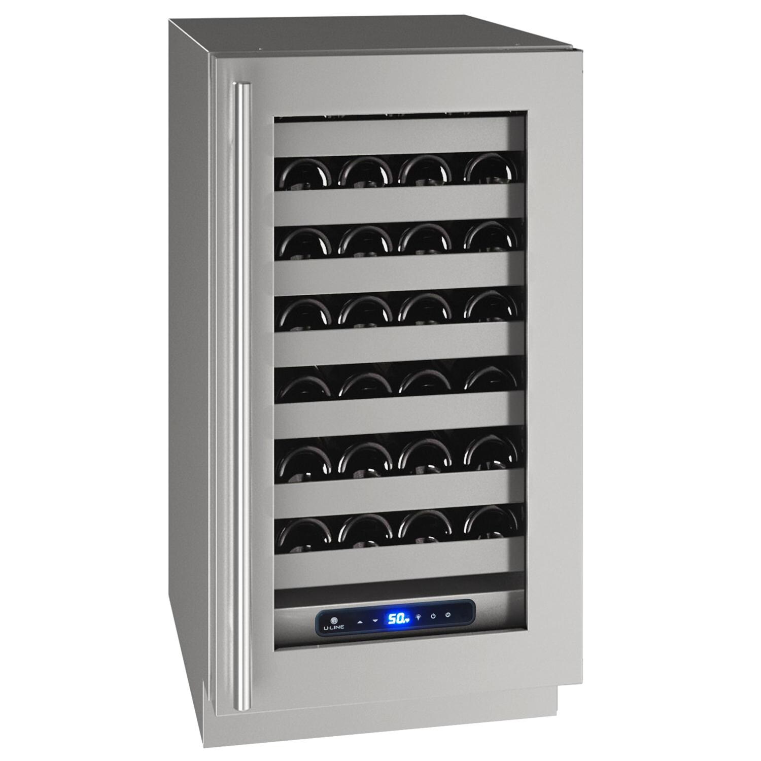 U-Line UHWC518-SG41A  5 Class 18-Inch 35 Bottle Right Hinge Wine Refrigerator With Lock - Stainless Steel thumbnail