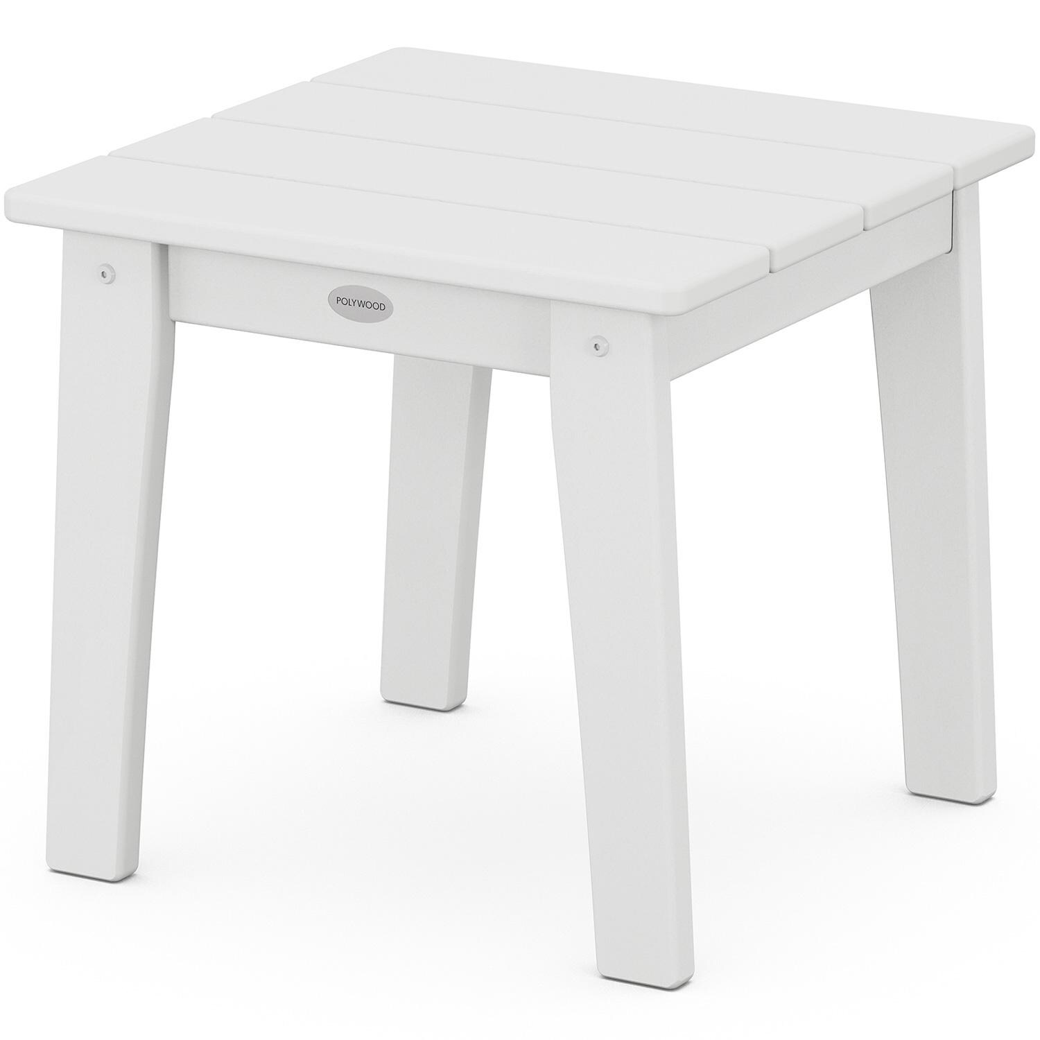 POLYWOOD CTL19WH Lakeside 18-Inch End Table - White thumbnail