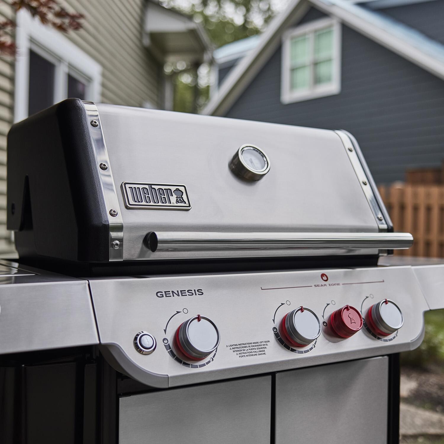 Weber 1500537 GENESIS S-335 Propane Gas Grill in Stainless Steel - Control Knobs - Detail thumbnail