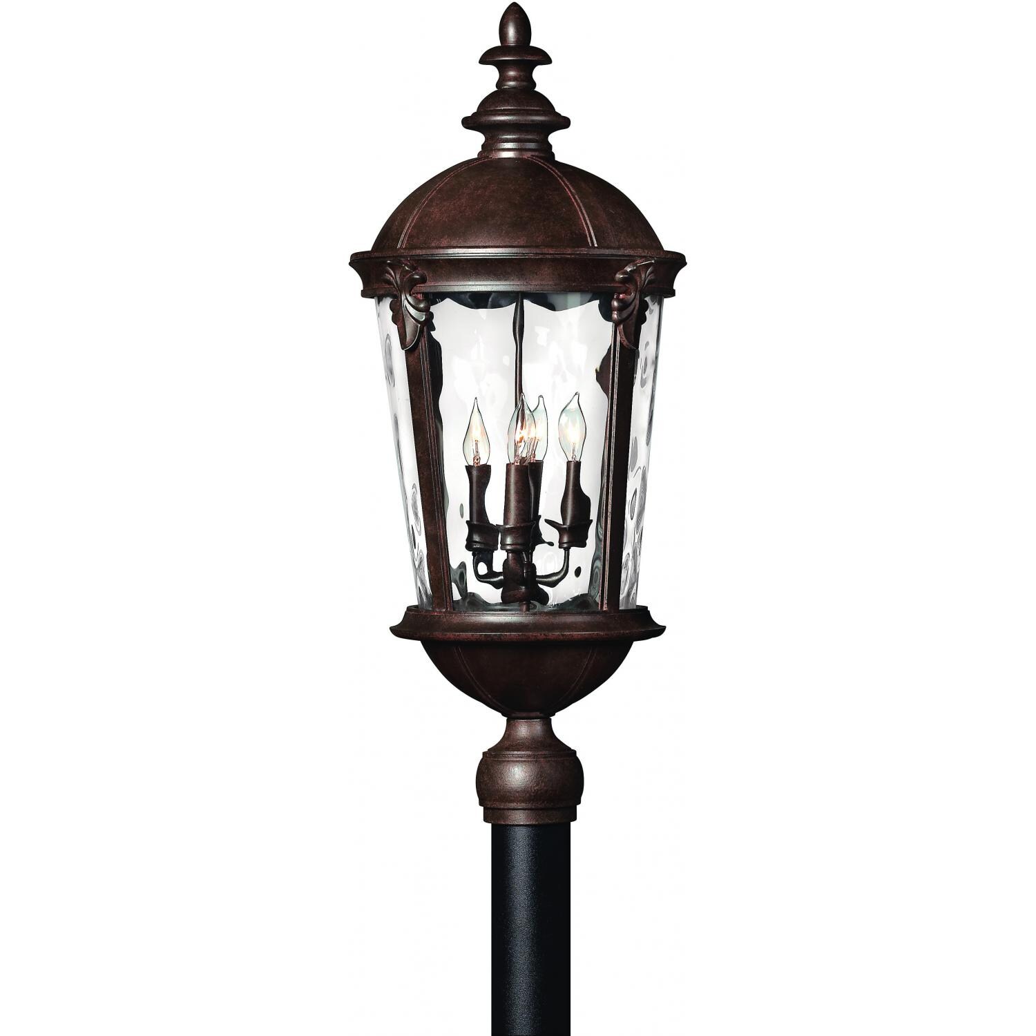 Hinkley Lighting Windsor Four Light 30-Inch Outdoor Post Light - River Rock - 1891RK