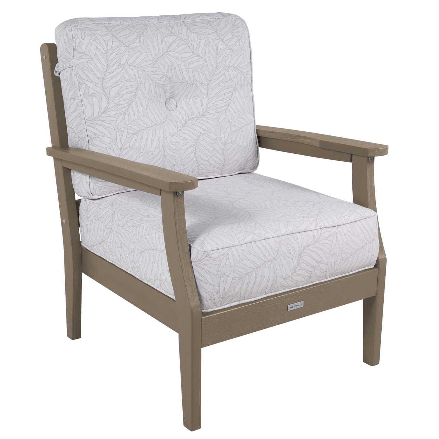Blushing Bay 6 Pc Recycled Plastic Grand Seating Set in Lively Parchment/Woodland Brown by Lakeview Outdoor Designs - Chair - White Background thumbnail