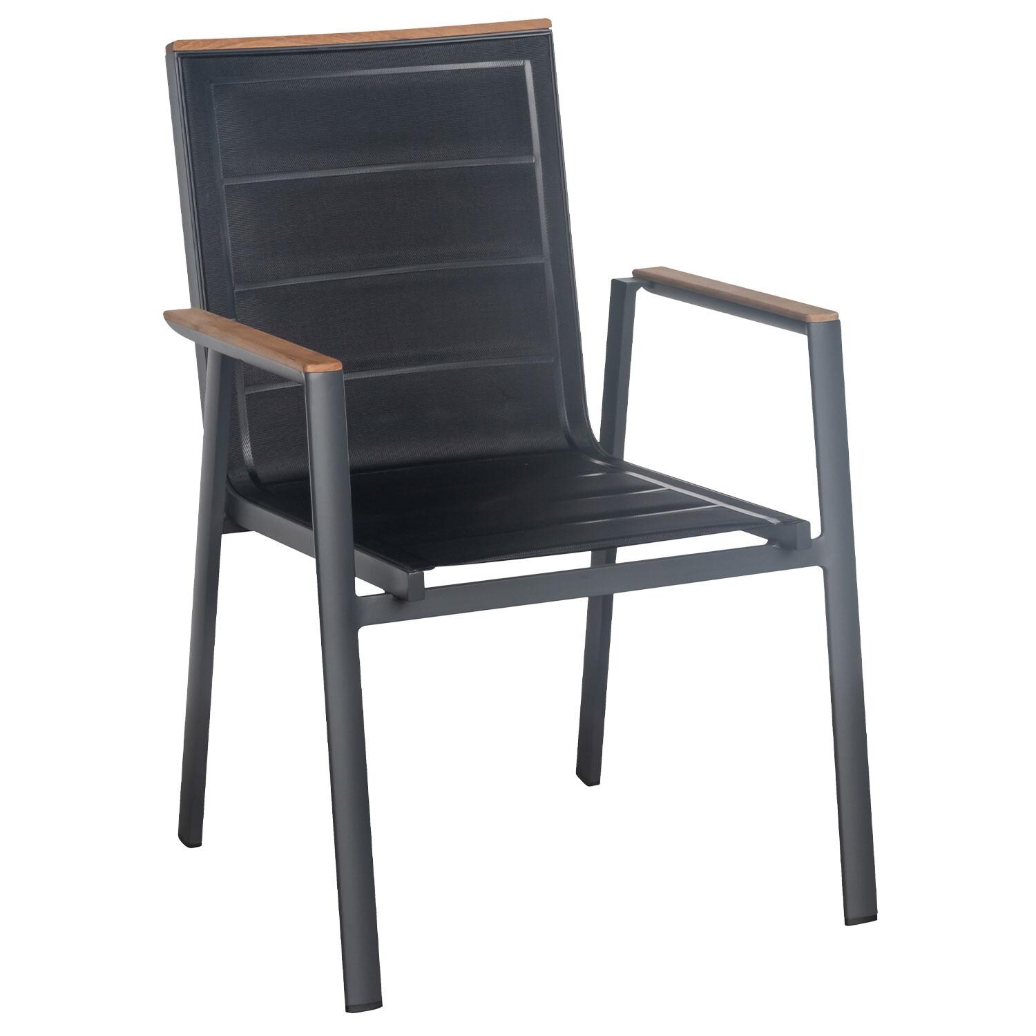 HIGOLD 2031XLD/016/2038 GENEVA XL Outdoor Umbrella Dining Set - Nero - Dining Chair thumbnail