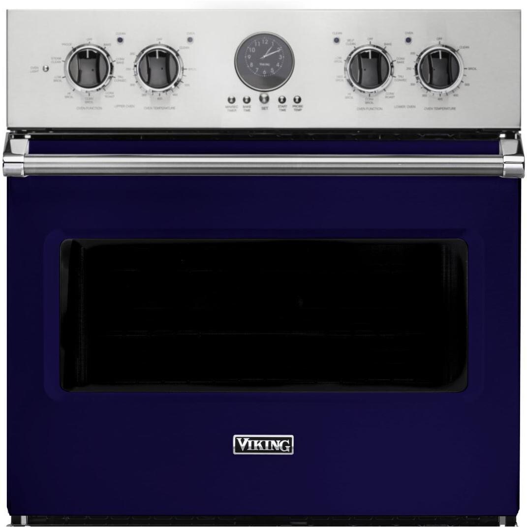 Viking Professional 5 Series Premiere 30-Inch Convection Electric Double Oven - Top Oven and Controls thumbnail