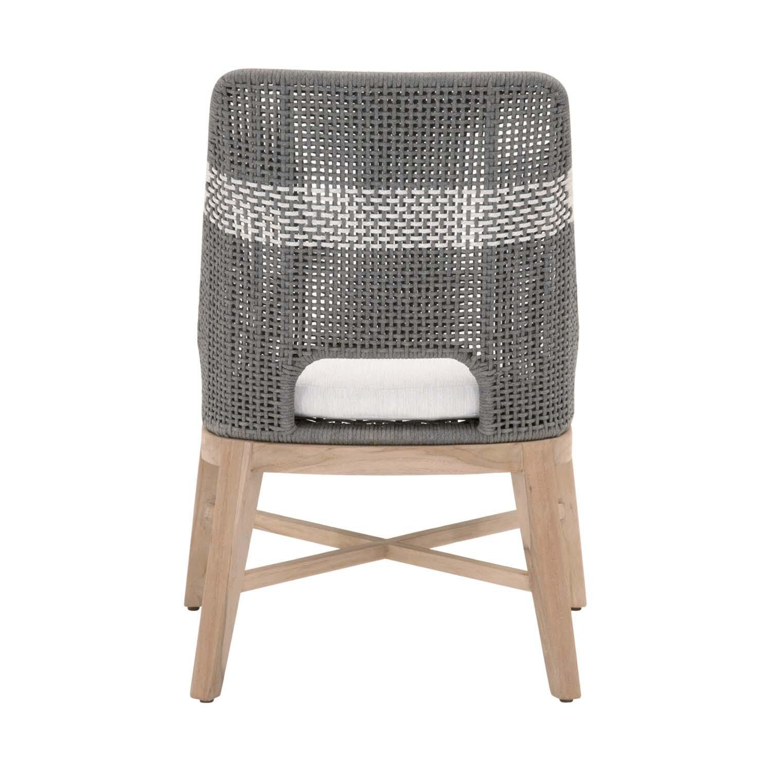 Cocoa Way Woven Rope Dining Chair in Dove - Set of 2 - By Lakeview - Back View thumbnail