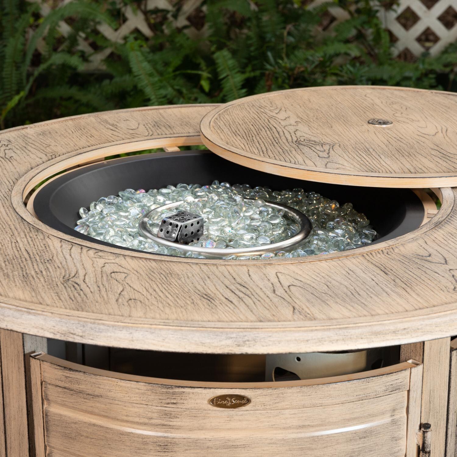 Ultimate Patio 62739 Farmview 42-Inch Round Aluminum Propane Gas Fire Pit - No Flames thumbnail