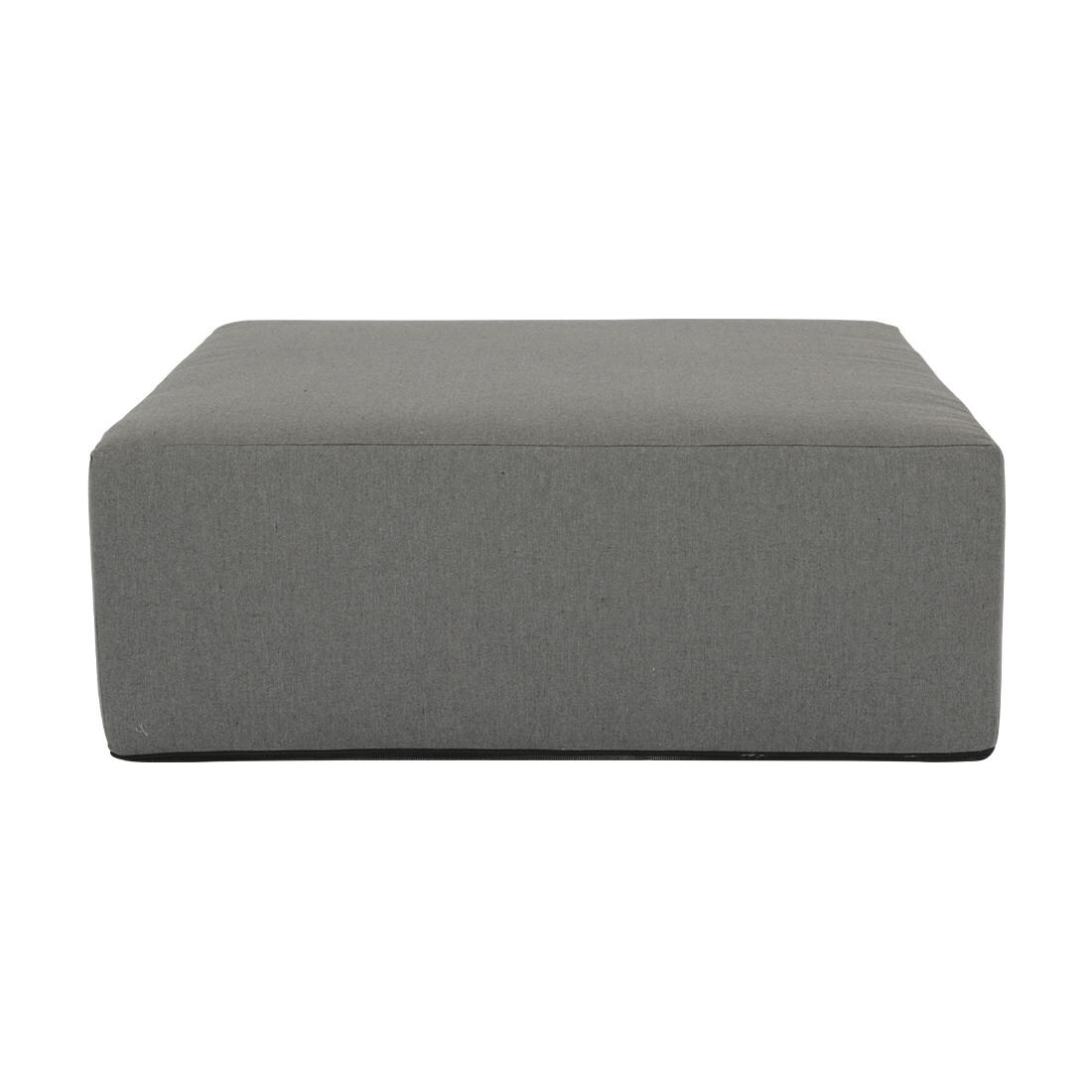 Sunset West - Pouf-CO48SQ-18004 - Bazaar 48-Inch Square Patio Pouf Coffee Table/Ottoman W/ Sunbrella Heritage Granite Fabric - Side View thumbnail