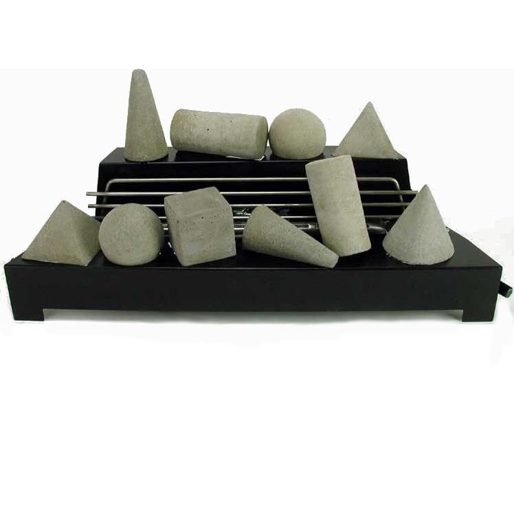 Rasmussen 30-Inch Natural ALTERNA See-Thru FireShape Set With Vent-Free Black Chassis Burner  thumbnail