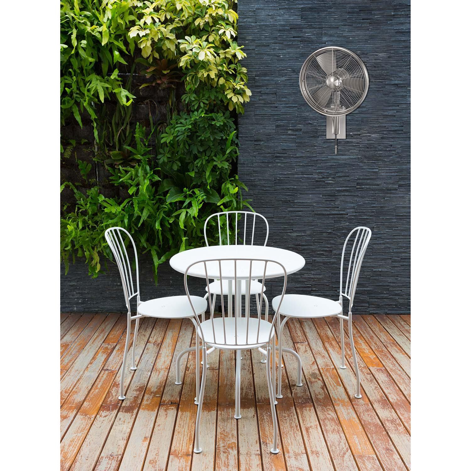 Minka-Aire F307-MBK Anywhere 16-Inch 3-Blade Oscillating Fan in Matte Black Finish w/ Matte Black Blades - Patio Dining (Shown in Brushed Nickel) thumbnail