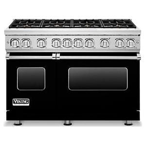 Viking Professional 7 Series 48-Inch 8-Burner Natural Gas Range - Black - VGR7488BBK thumbnail