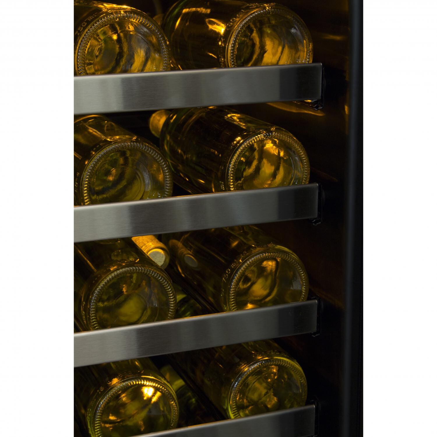 Marvel Professional 48 Bottle Right Hinge Single Zone Wine Cellar - Stainless Steel - Yellow LED Light thumbnail