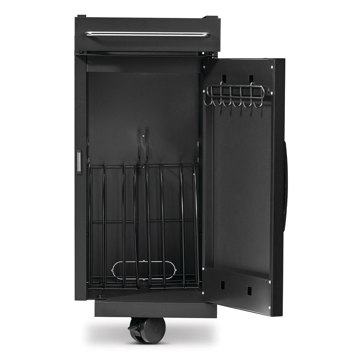Napoleon 68006 Rogue PRO-S Grill Storage Cabinet Cart - Matte Black - Interior - White Background thumbnail