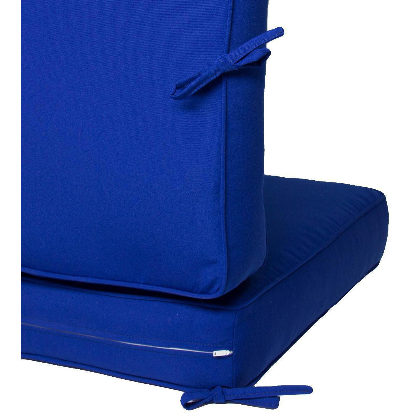 Medium Replacement Club Chair Cushion Set With Piping - Zipper and Tie Detail thumbnail