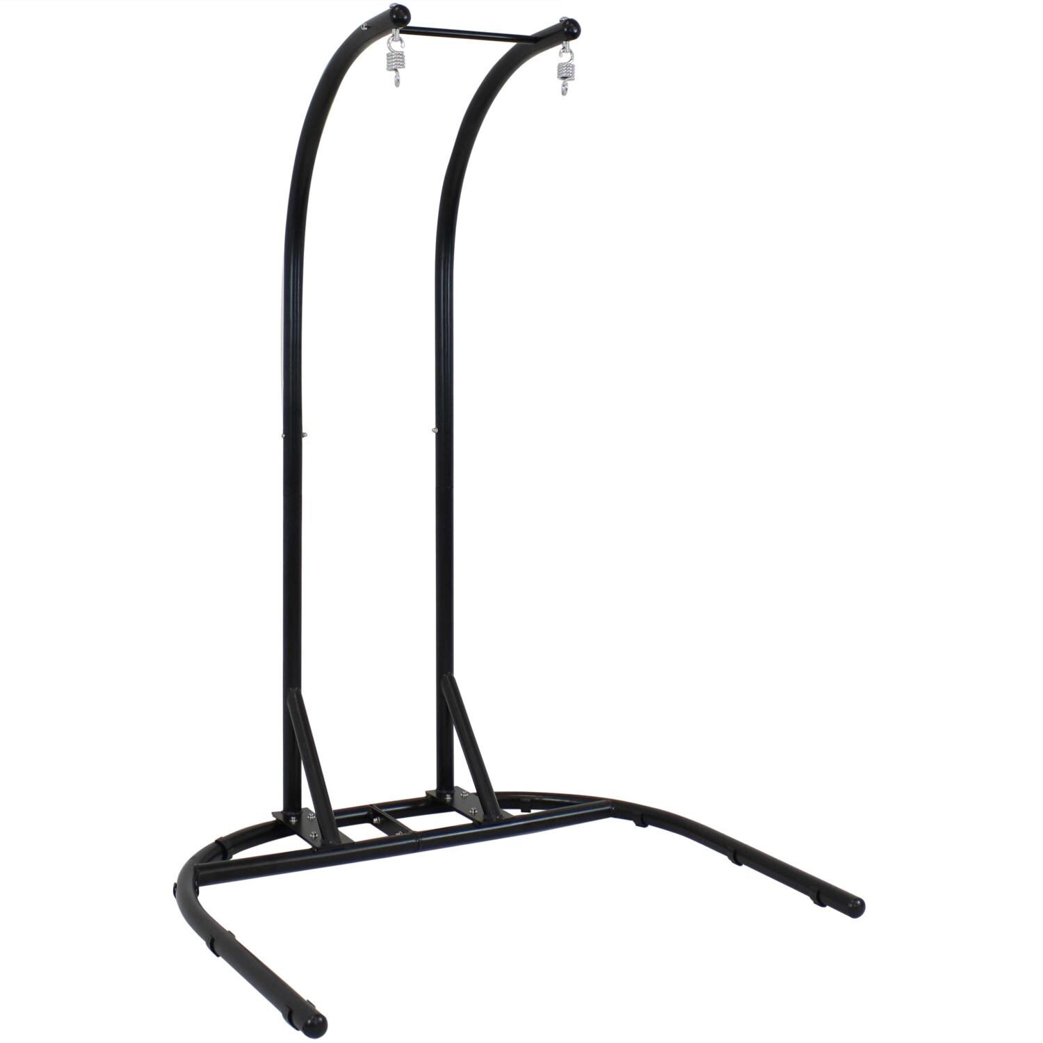 Sunnydaze Decor Steel Deluxe U-Shape Hanging Chair Stand - Black - TF-554 image