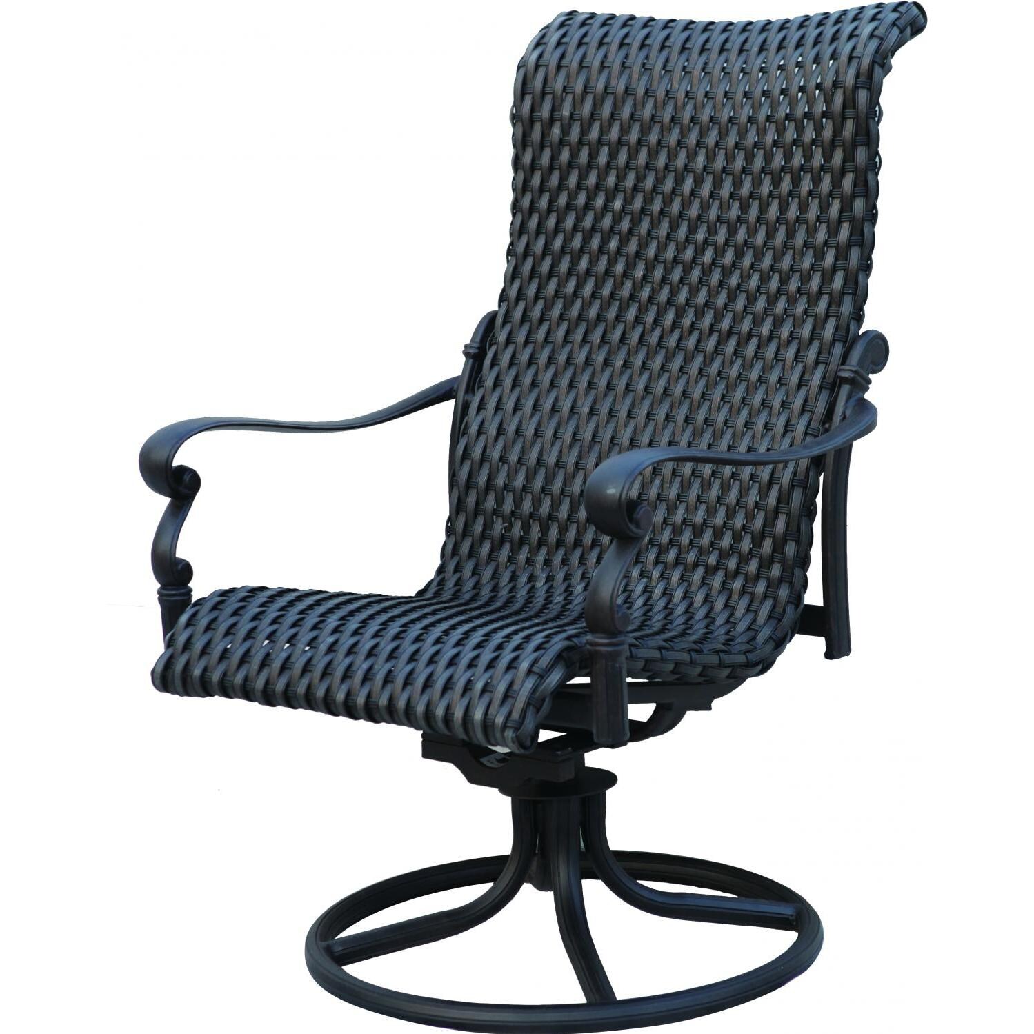 Darlee Victoria Resin Wicker Patio Swivel Rocker Dining Chair : BBQGuys