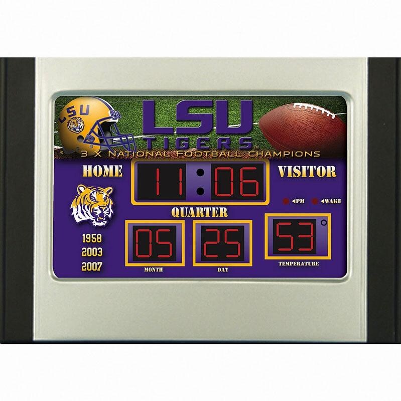 Team Sports America Scoreboard Desk Clock - LSU