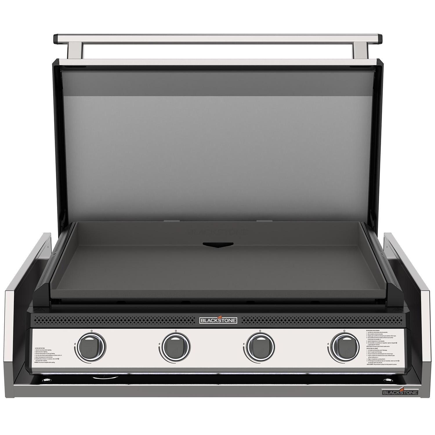 Blackstone 6038 36-Inch Propane Gas Griddle W/Hood & Stainless Steel Insulation Jacket - Hood Open thumbnail