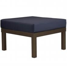 Ashbee Aluminum Patio Ottoman By Telescope Casual - Textured Kona/Indigo