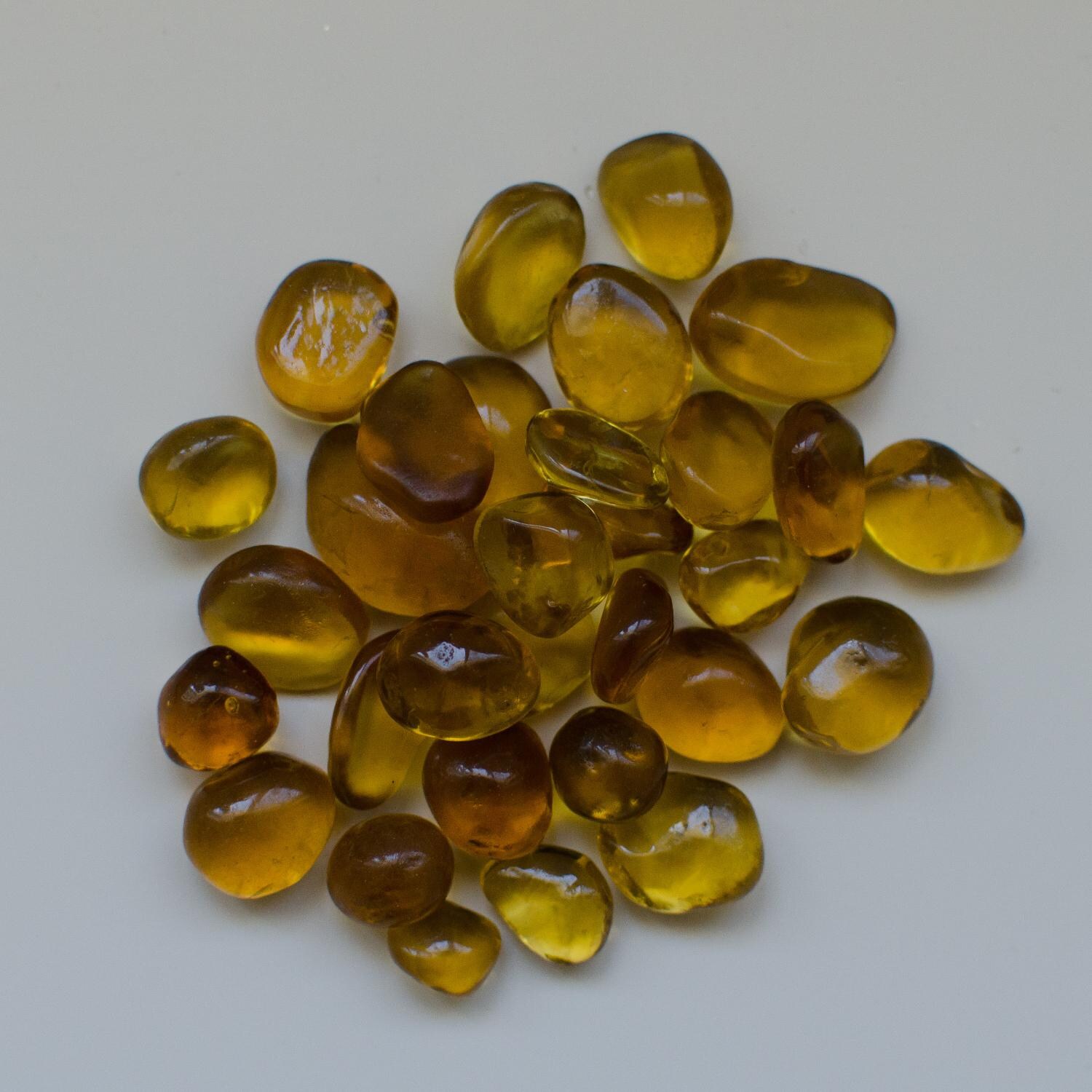 Amantii Amber Small Bead Fire Glass - 5 Pounds - AMSF-GLASS-09 image