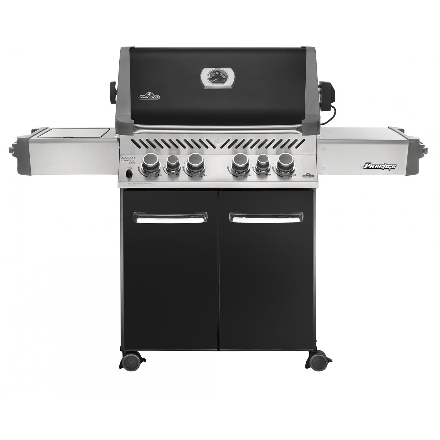 Napoleon Prestige 500 Natural Gas Grill With Infrared Rear Burner & Infrared Side Burner Black