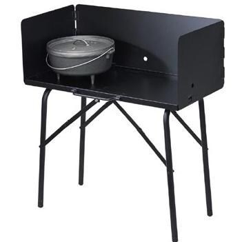 Lodge Camp Dutch Oven Cooking Table W/ Tall Windscreen