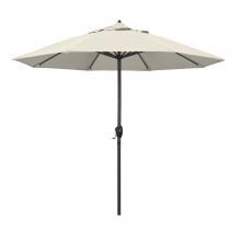 California Umbrella 9 Ft. Octagonal Aluminum Auto Tilt Patio Umbrella W/ Crank Lift & Aluminum Ribs - Bronze Frame / Antique Beige Canopy image