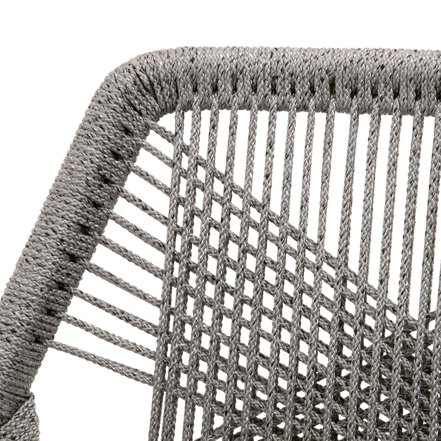 Lakeview Peninsula Way 2 Pc Woven Rope Dining Arm Chair in Platinum - Back Detail thumbnail