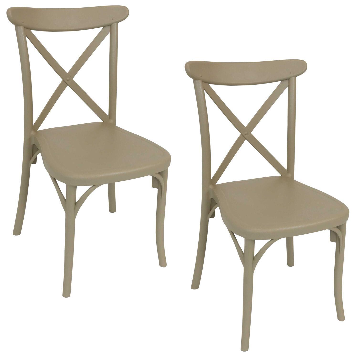 Ultimate Patio Stackable Patio Dining Chair - Coffee - Full Set thumbnail