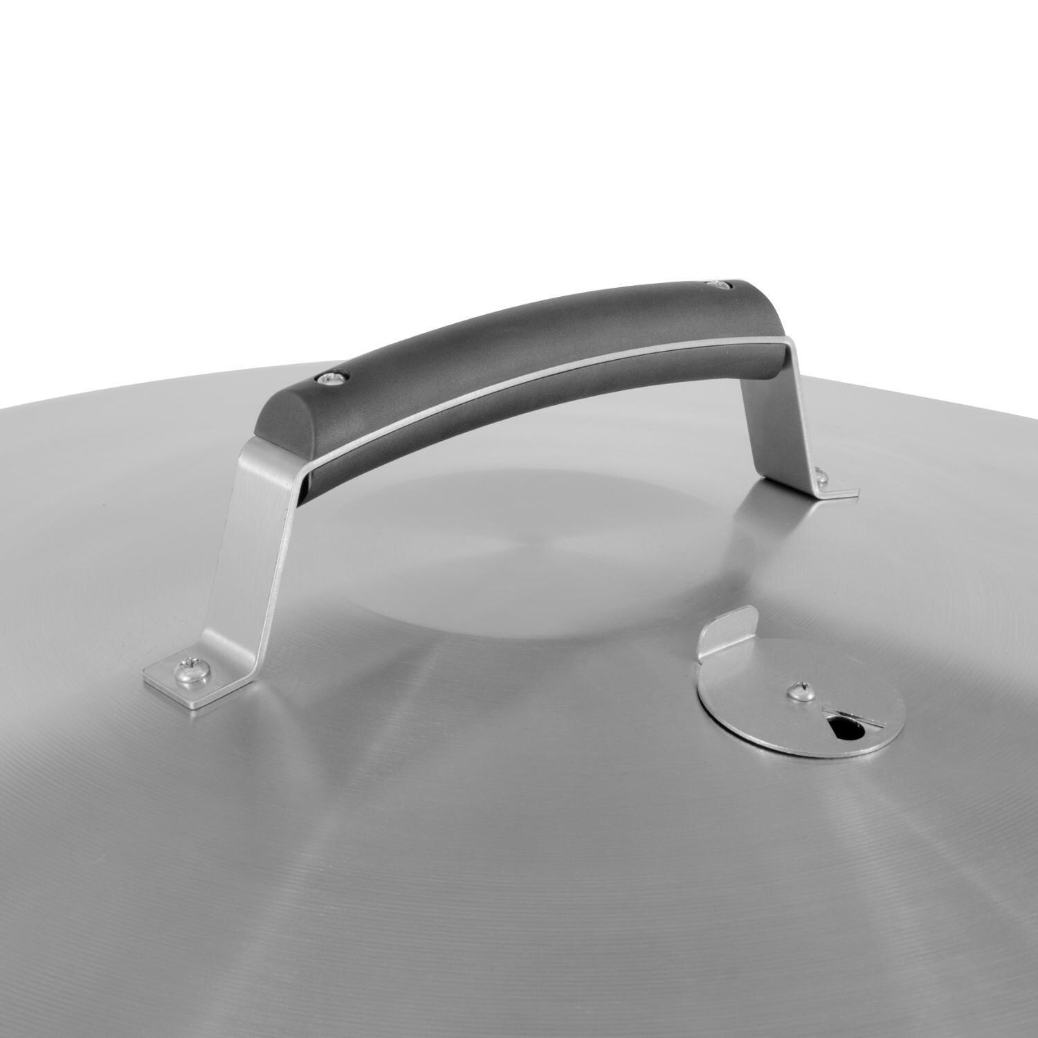 EVO 10-0002-LP Professional Wheeled Cart Flattop Propane Gas Grill w/ Non-Stick Ceramic Clad Coating - Lid - Detail thumbnail