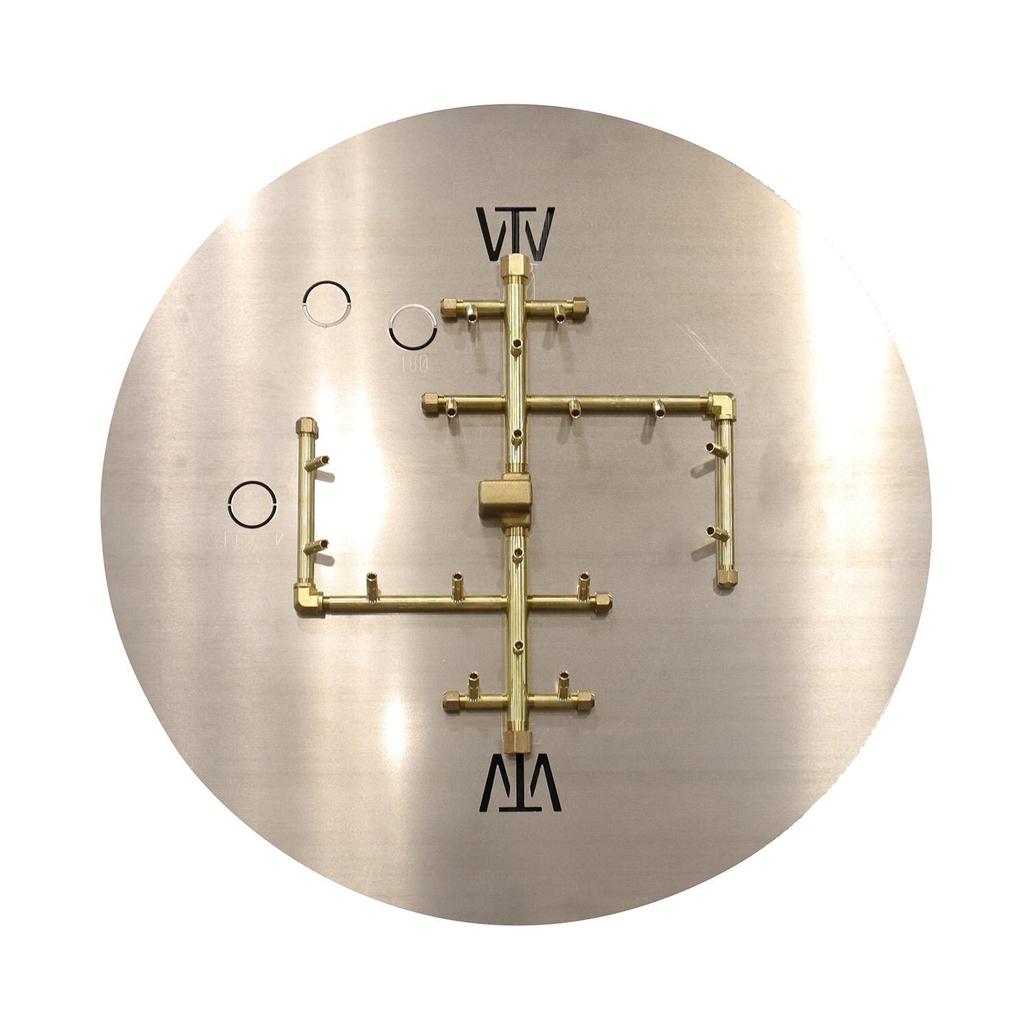 Warming Trends U180ALPL30C 18 X 16 Inch CROSSFIRE Brass Burner w/ 30 Circular Plate - Burner - White Background thumbnail