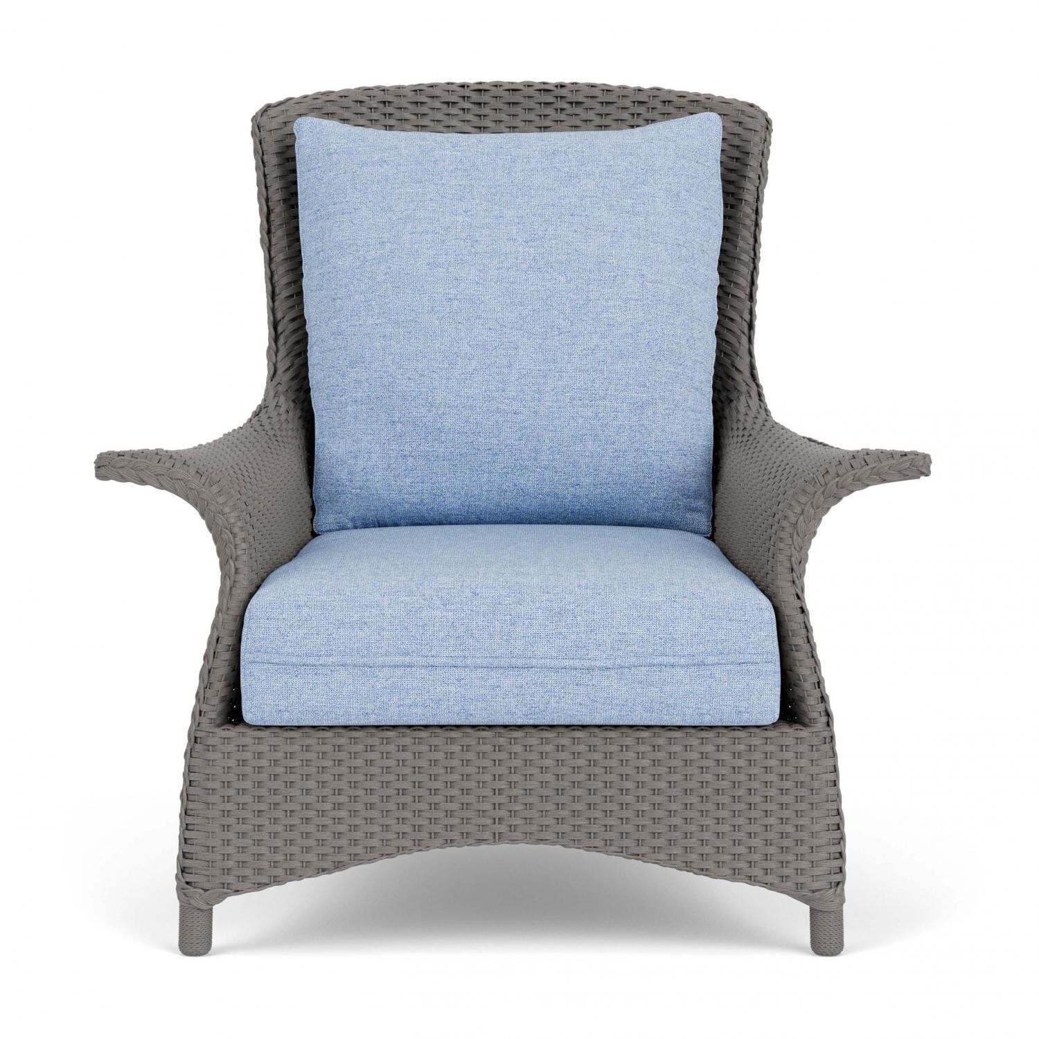 Lloyd Flanders Mandalay Lounge Chair in Pewter Finish with Demo Skyway fabric thumbnail