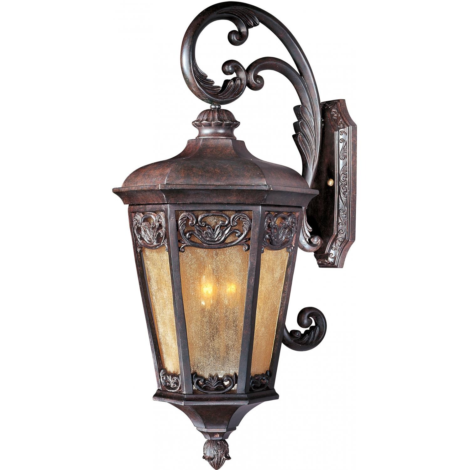 Maxim Lexington VX Three Light 30-Inch Outdoor Wall Light - Colonial Umber - 40175NSCU