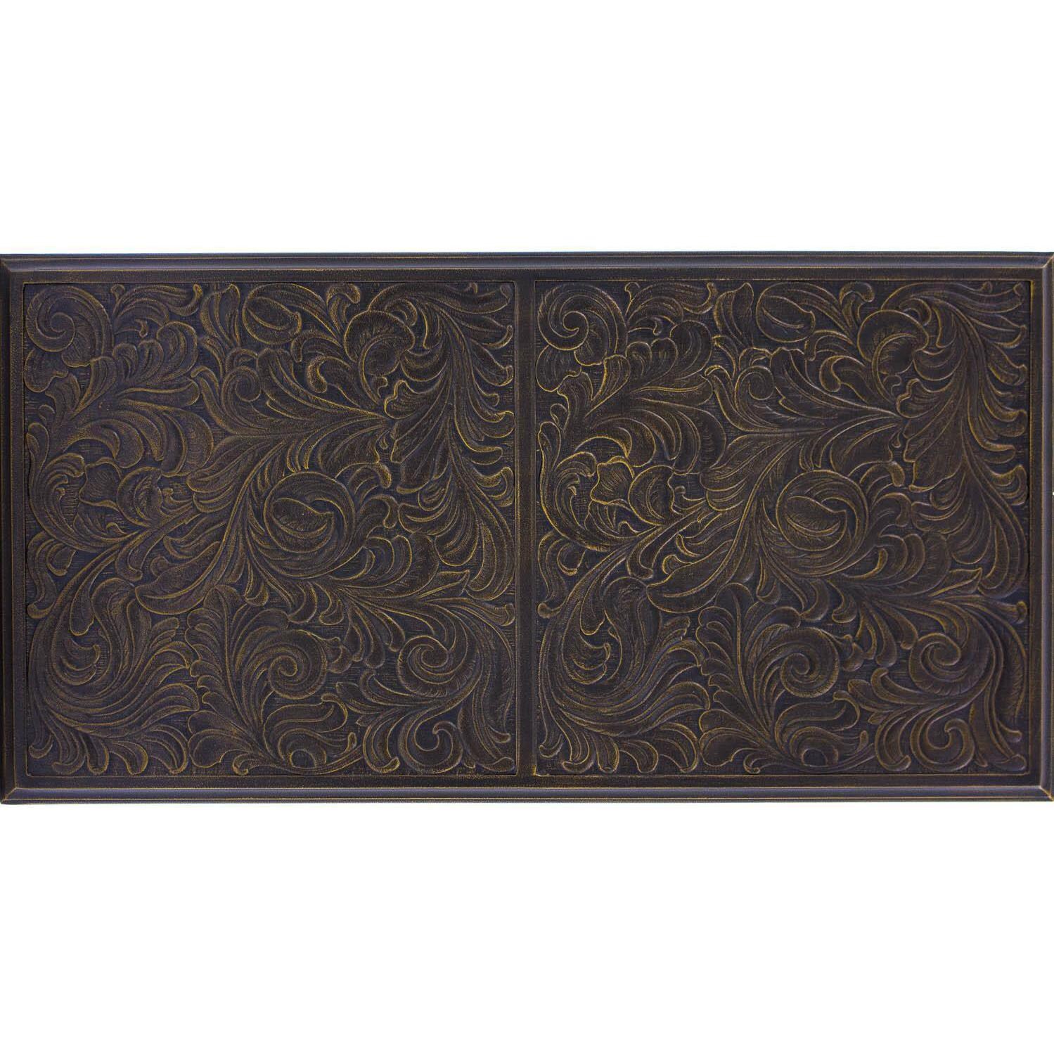 Du Monde 46 X 24 Inch Rectangular Cast Aluminum Outdoor Coffee Table - Top View thumbnail