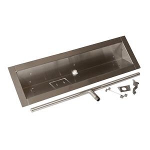HPC 24-Inch Stainless Steel Propane Gas Trough Burner - Match Light