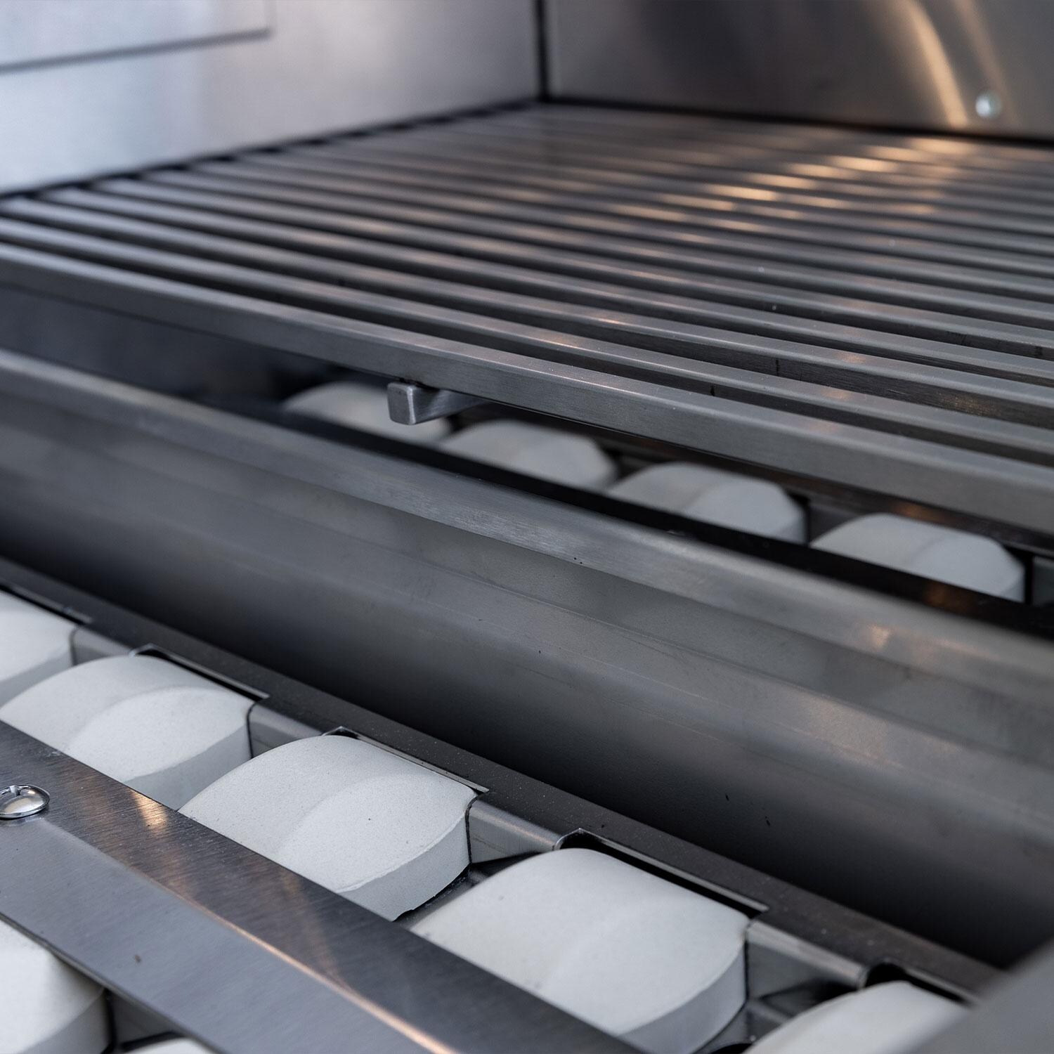 Summerset TRLPRO32L TRL Pro 32-in 3 Burner Built-In Propane Gas Grill w/ Rear Infrared Burner & Rotisserie Kit - Heat Zone Separators - Detail
