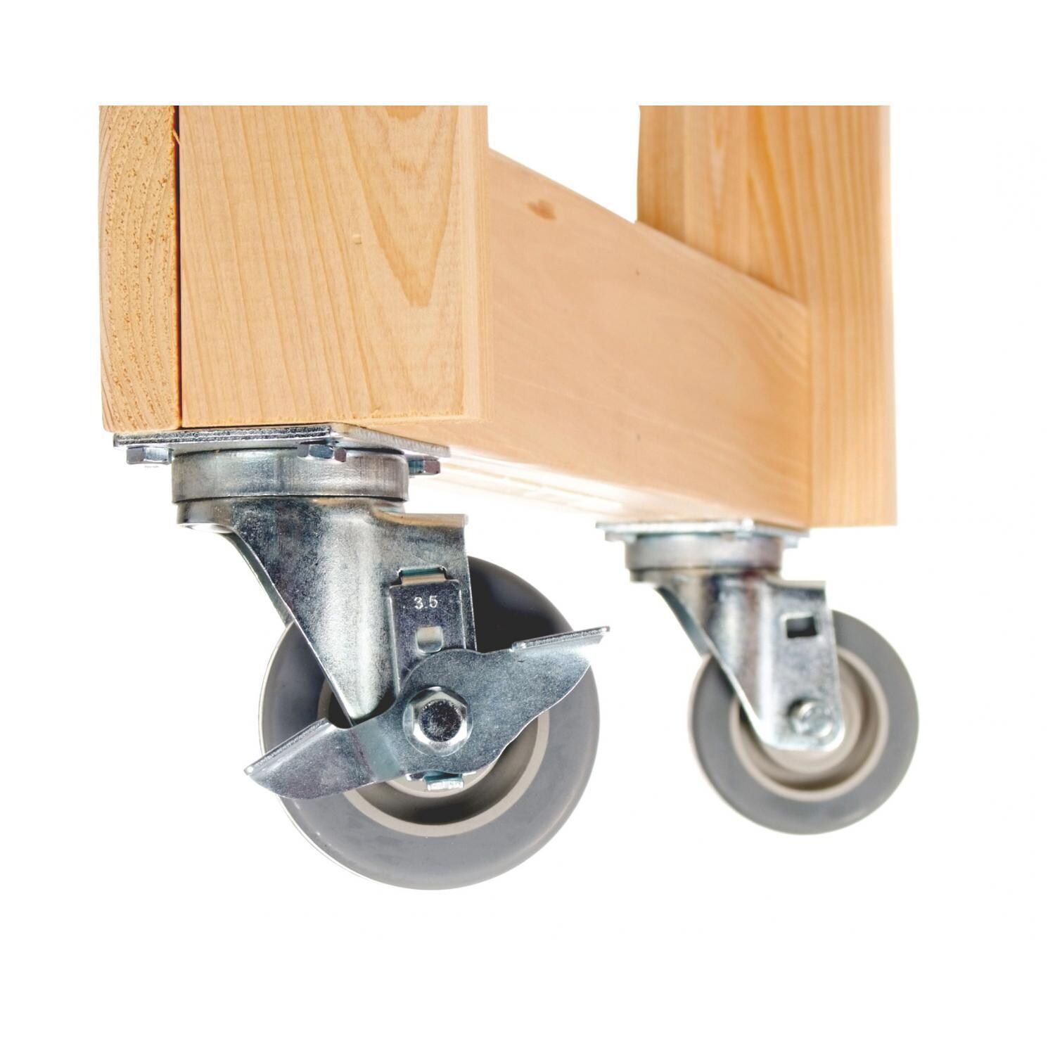 Primo PG00600 Curved Cypress Table - Caster Wheels thumbnail