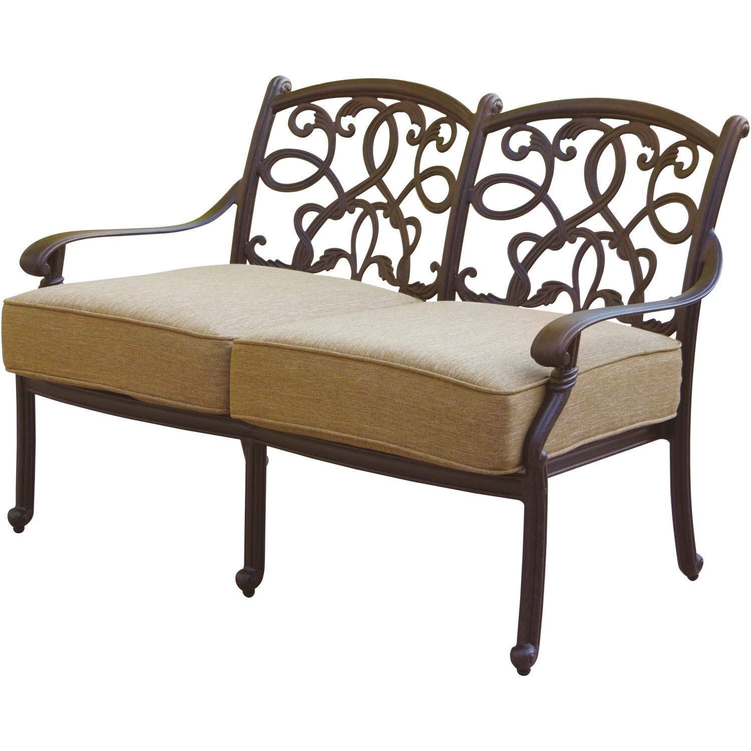Darlee Santa Monica Cast Aluminum Patio Loveseat