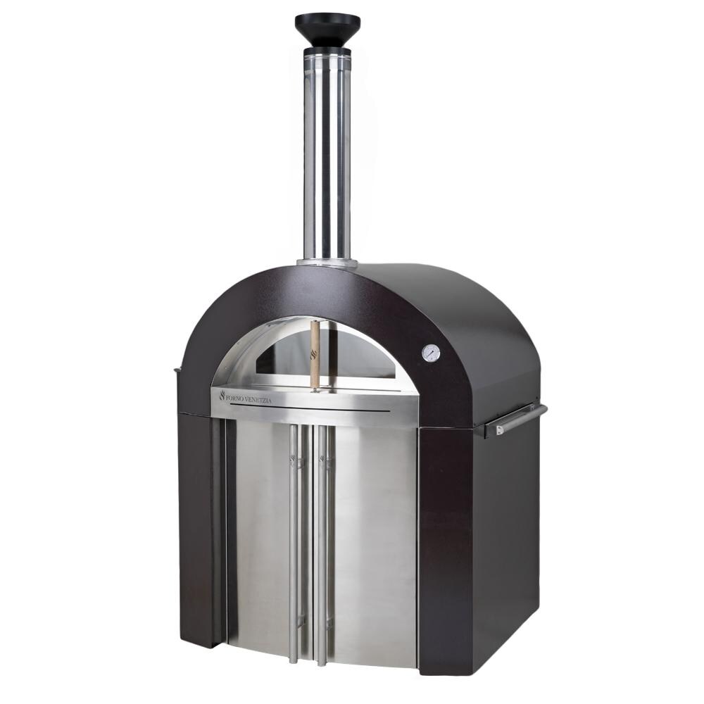 Forno Venetzia Bellagio 500 44-Inch Outdoor Wood-Fired Pizza Oven - Right-Side Angled View thumbnail