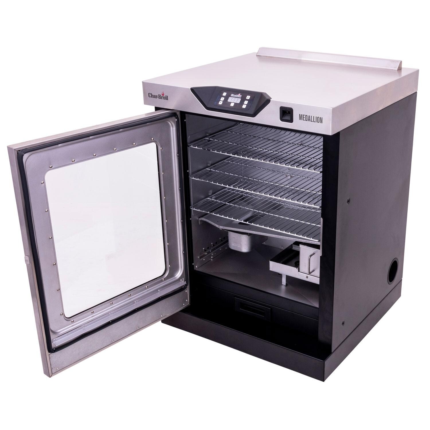 Char-Broil 463246619 Modular Kitchen Electric Smoker - Door Open Right Side View thumbnail